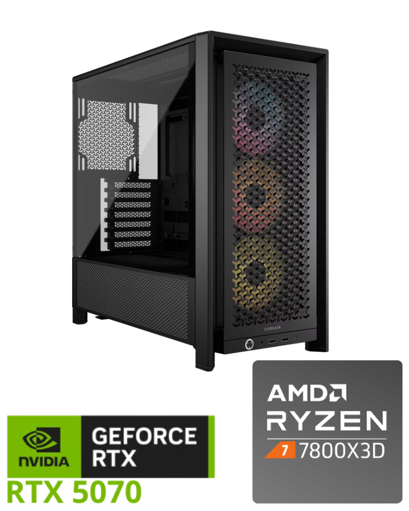 🖥️ PC eSports - Ryzen 7 78003DX | RTX 5070 OC 12 Go  | 32 Go DDR5 | 2 To SSD NVMe